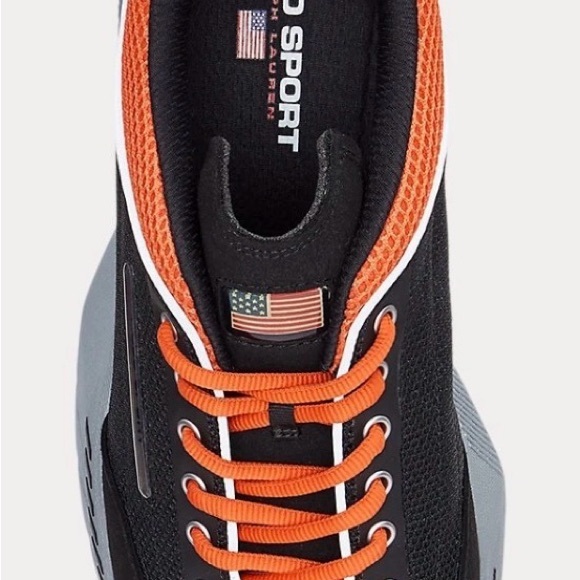 Polo by Ralph Lauren / ps250 /Black and Orange Men\'s Sneakers